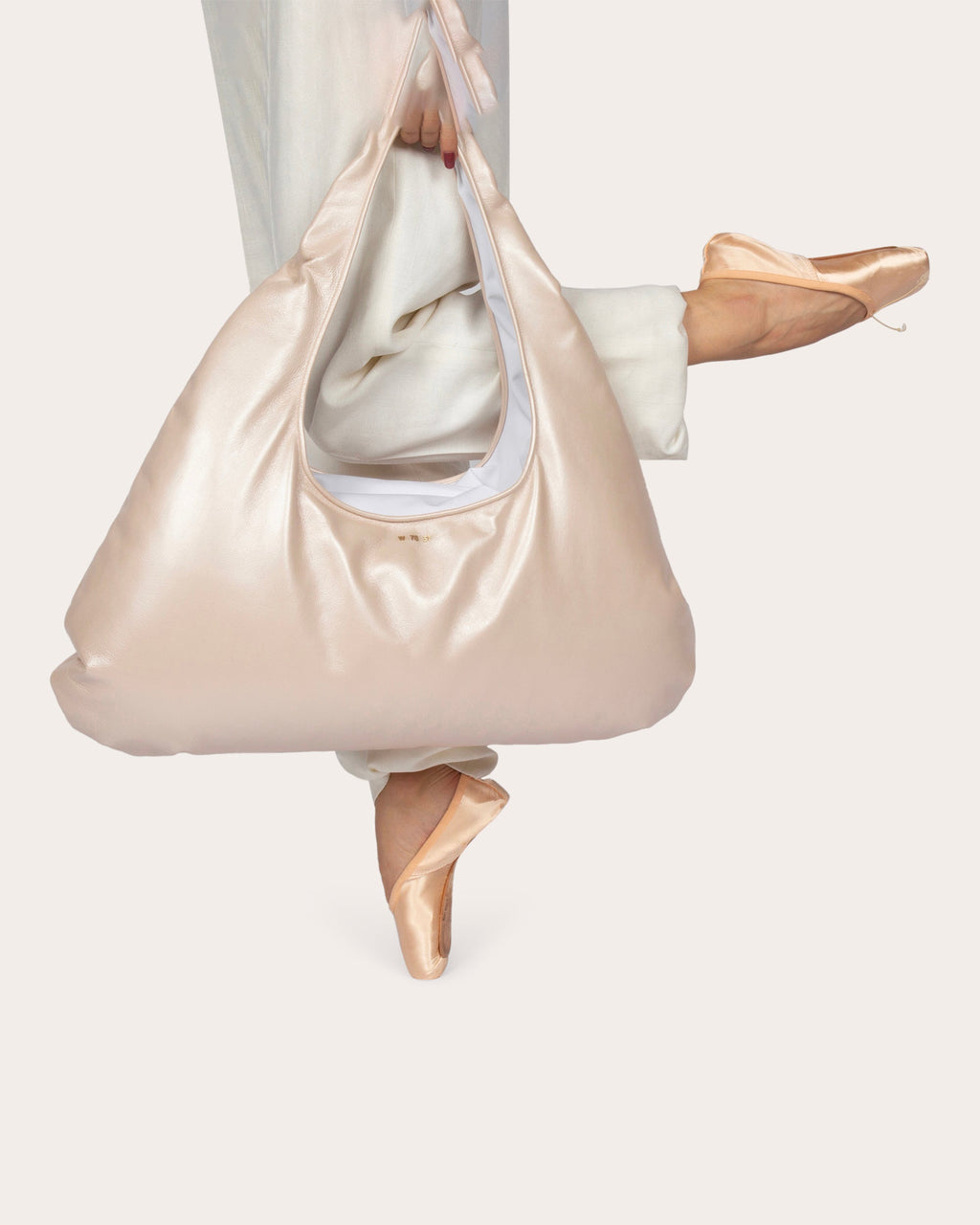 Large Cloud Pearlescent-Leather Shoulder Bag