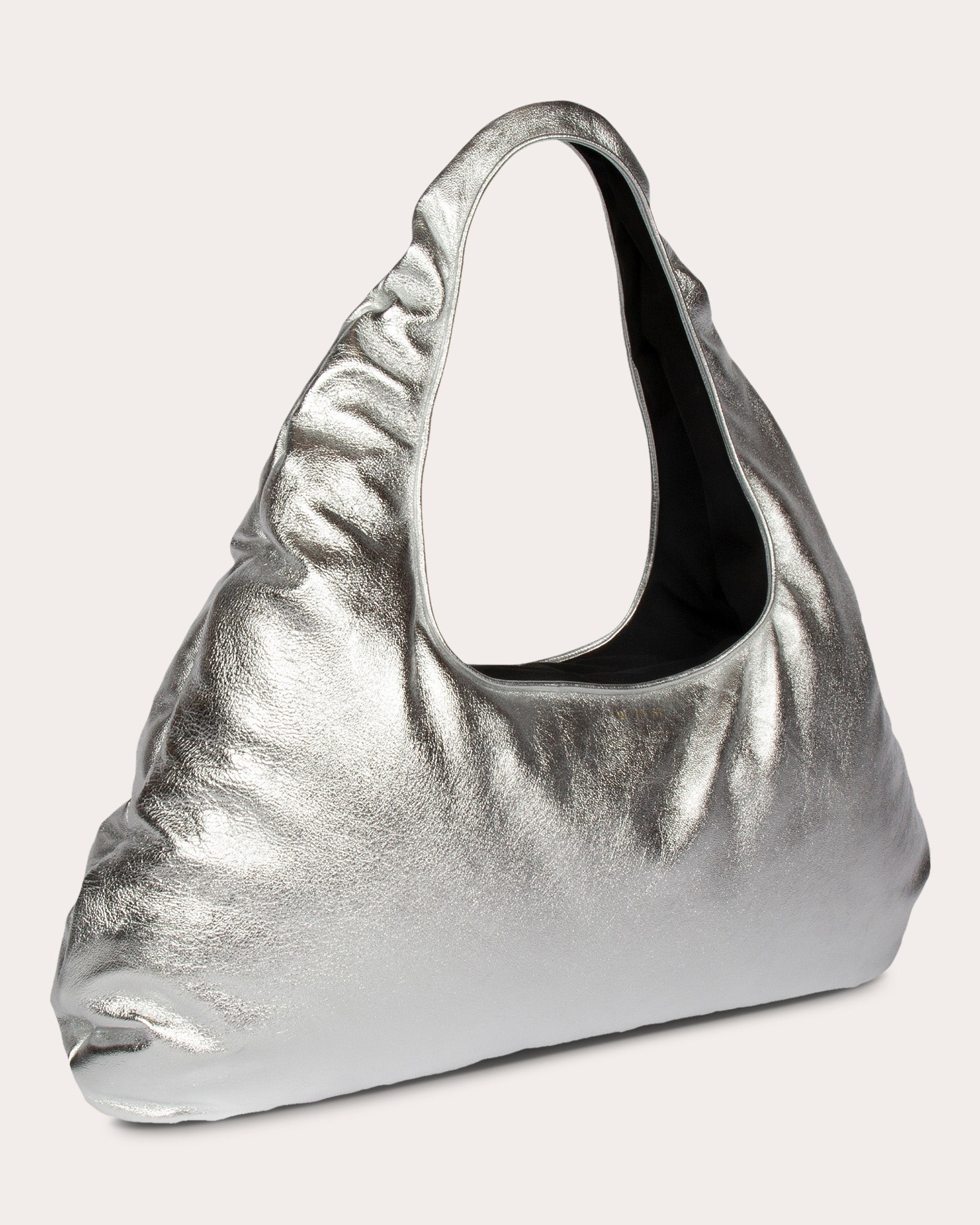Large Cloud Metallic-Leather Shoulder Bag
