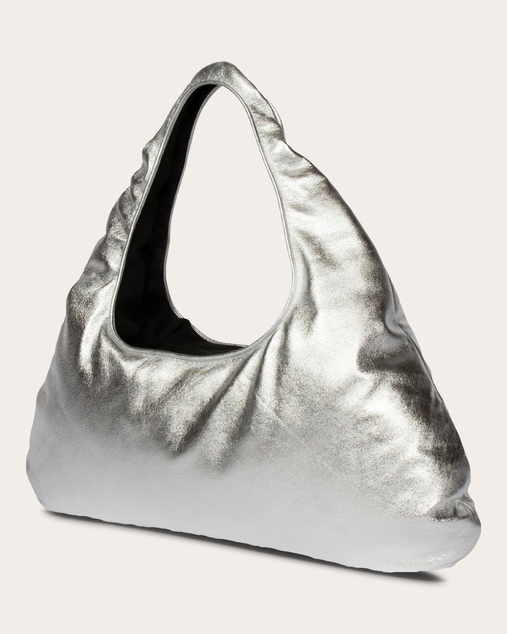 Large Cloud Metallic-Leather Shoulder Bag