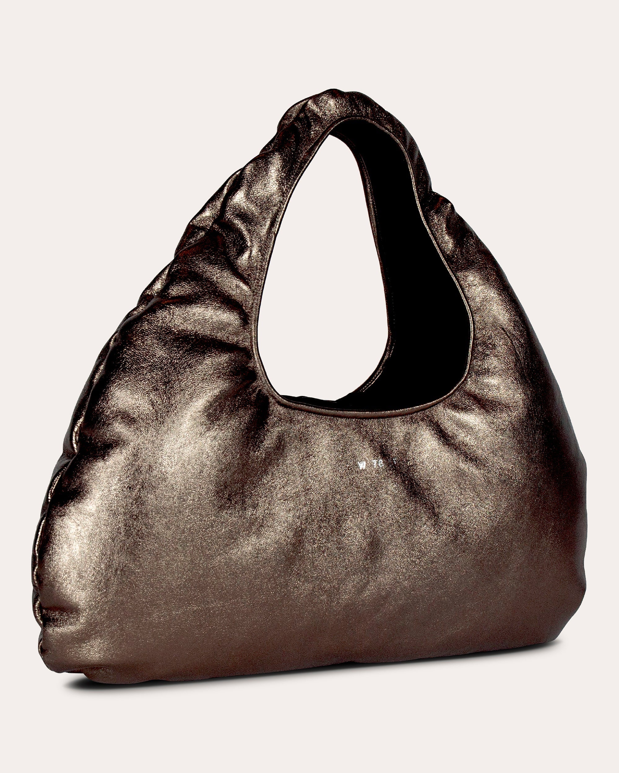 Medium Cloud Metallic-Leather Shoulder Bag