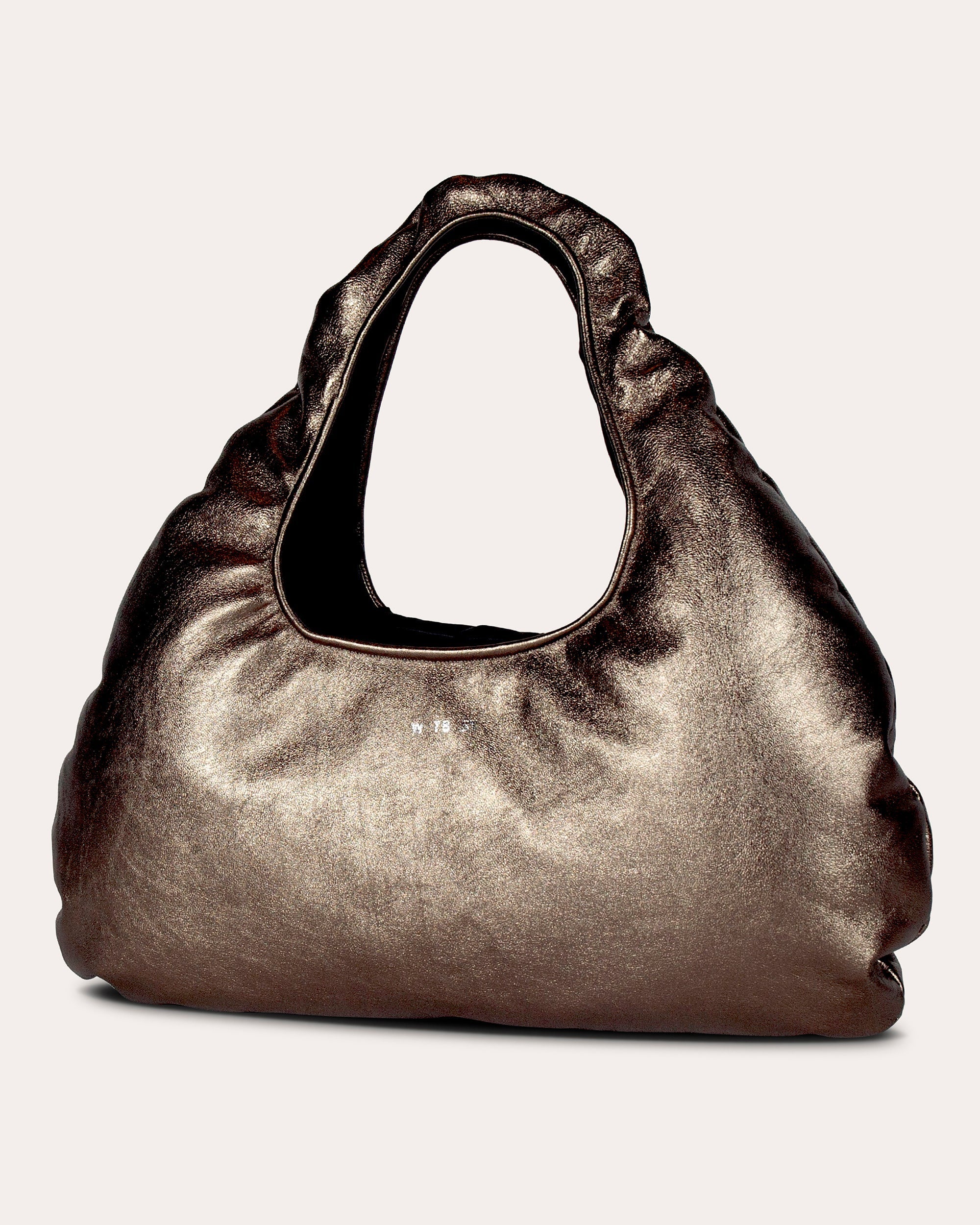 Medium Cloud Metallic-Leather Shoulder Bag