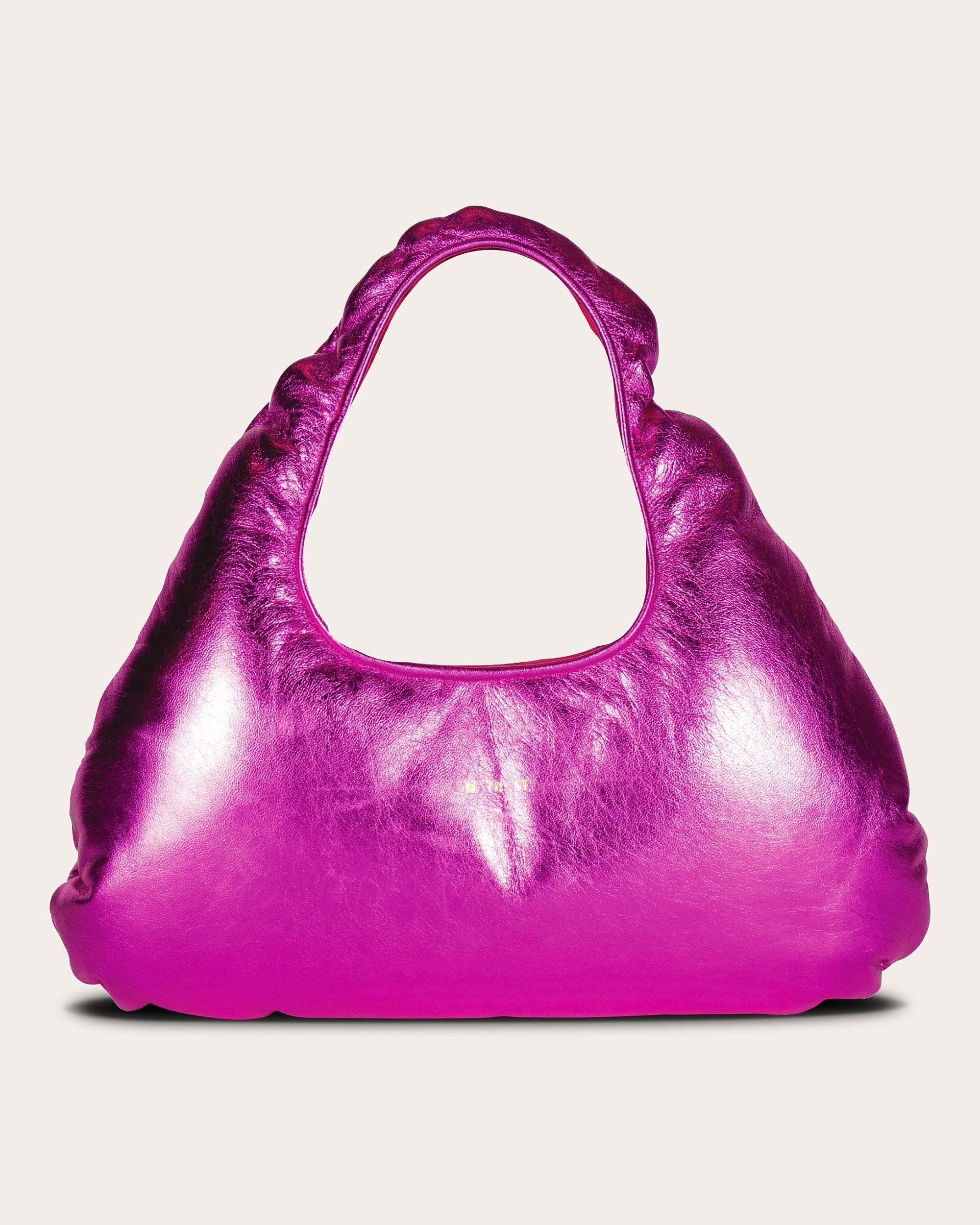 Medium Cloud Metallic-Leather Shoulder Bag
