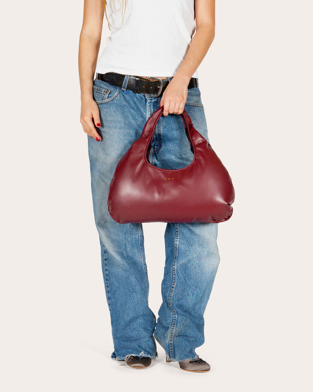 Medium Cloud Leather Shoulder Bag