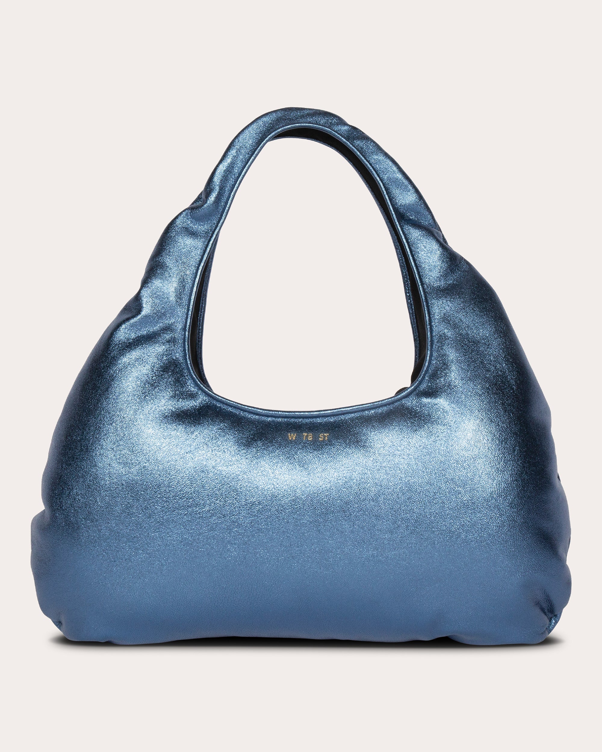 Medium Cloud Metallic-Leather Shoulder Bag