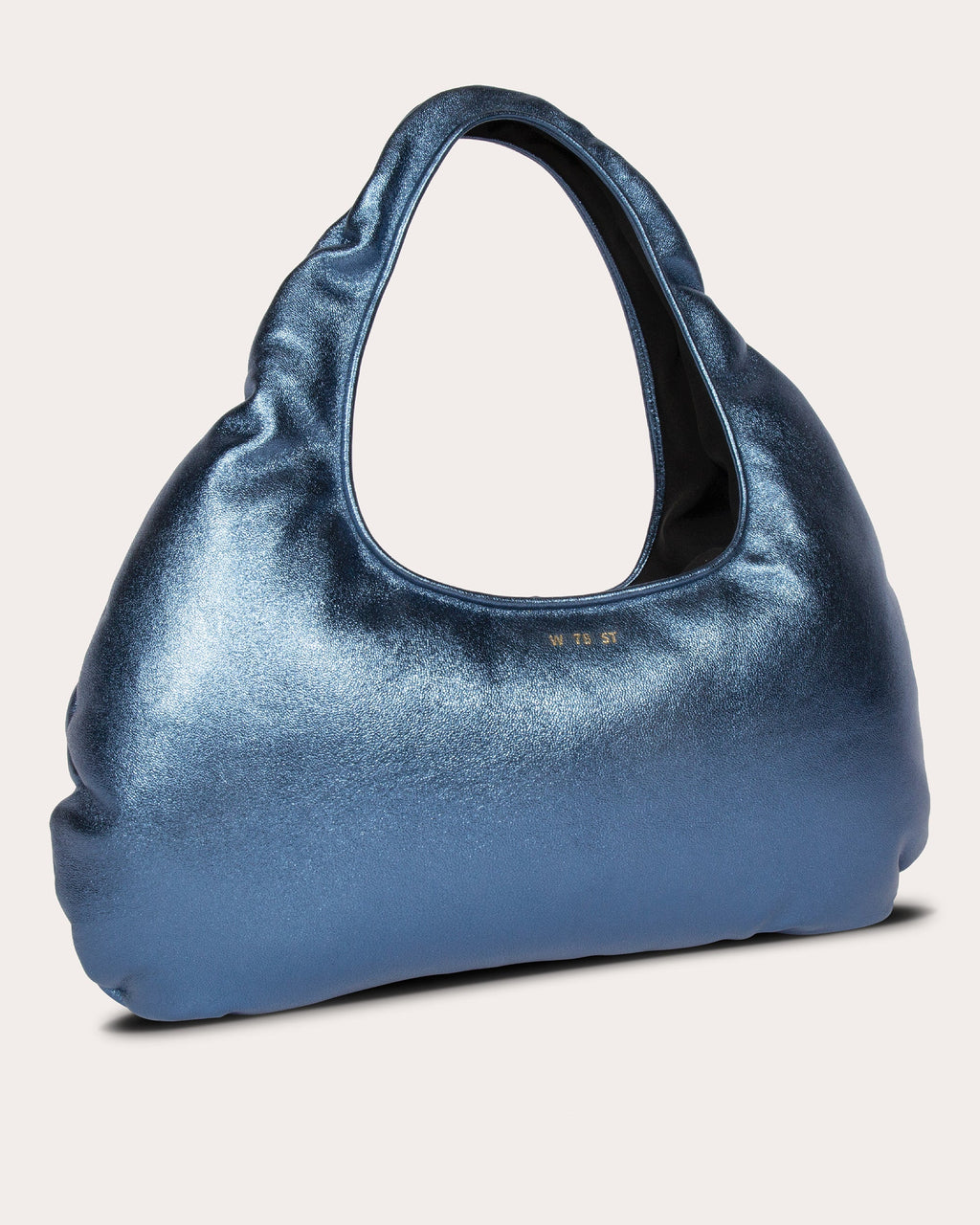 Medium Cloud Metallic-Leather Shoulder Bag