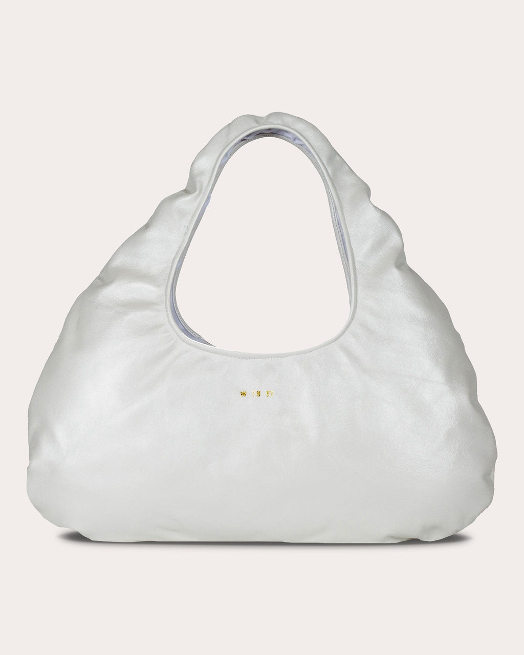 Medium Cloud Pearlescent-Leather Shoulder Bag