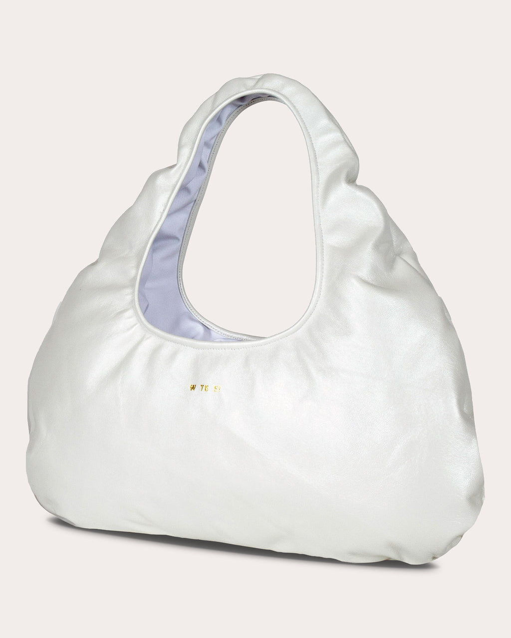 Medium Cloud Pearlescent-Leather Shoulder Bag
