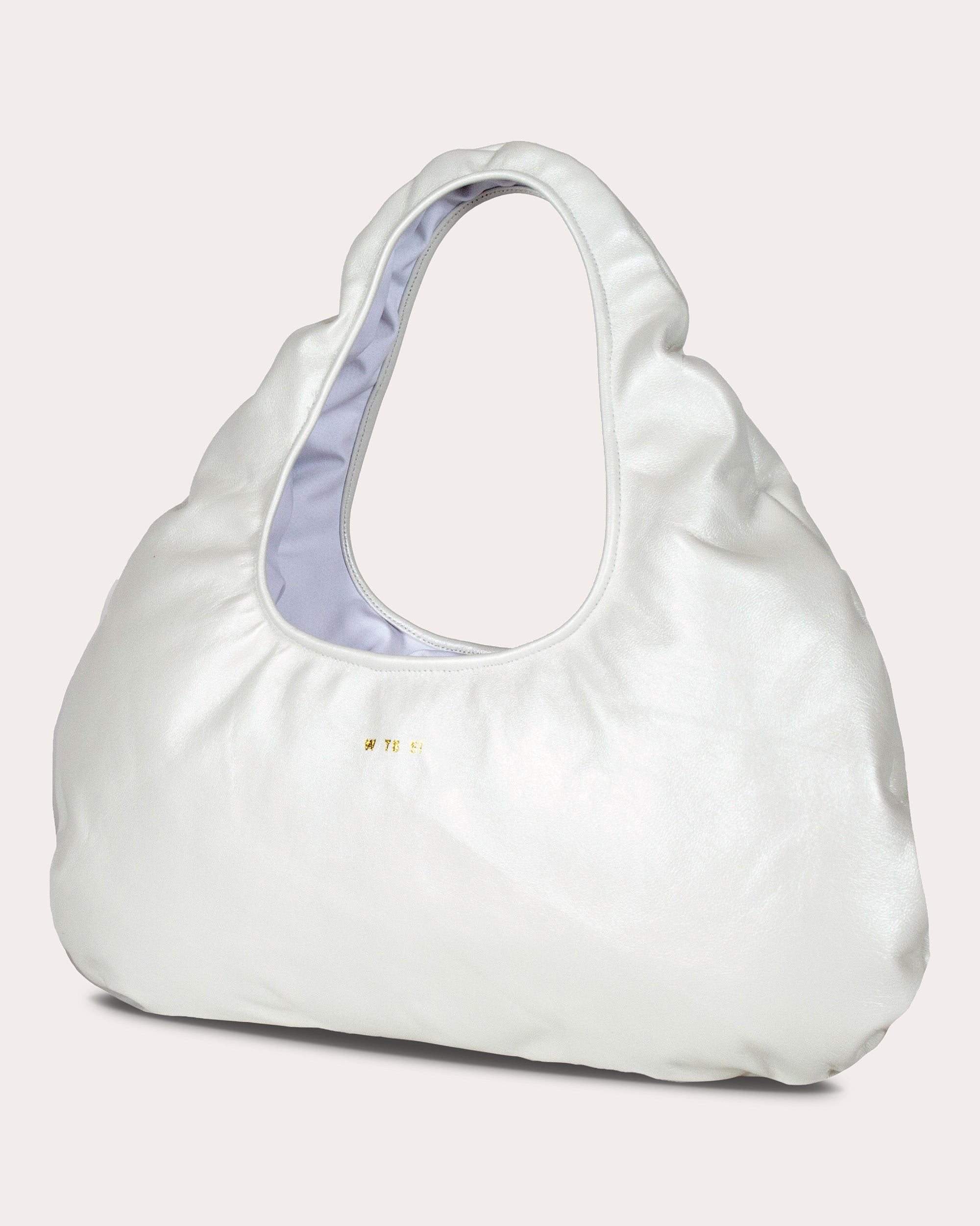 Medium Cloud Pearlescent-Leather Shoulder Bag