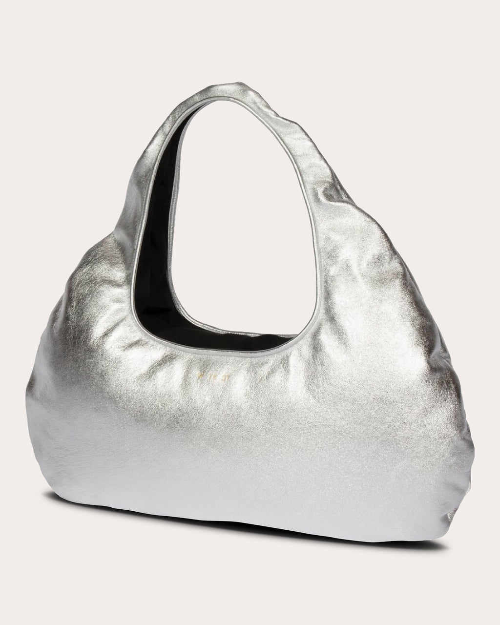 Medium Cloud Metallic-Leather Shoulder Bag