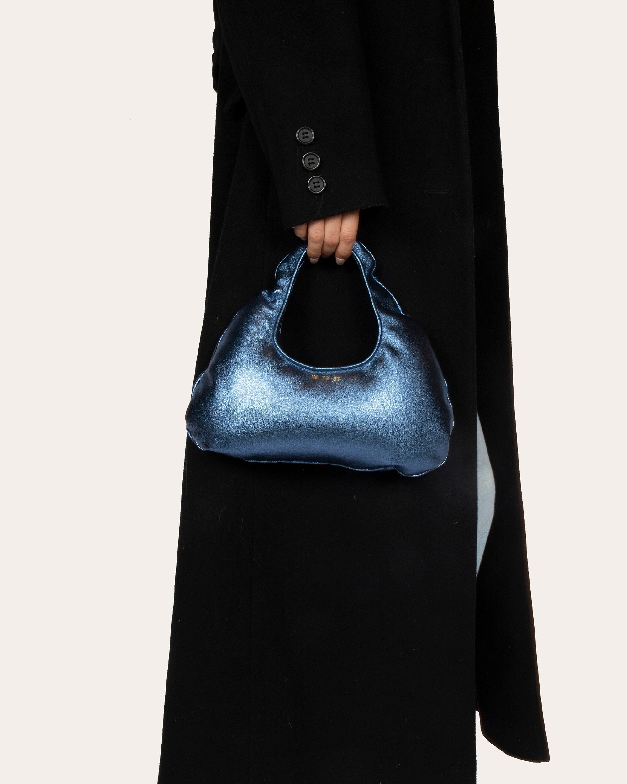 Micro Cloud Metallic-Leather Tote