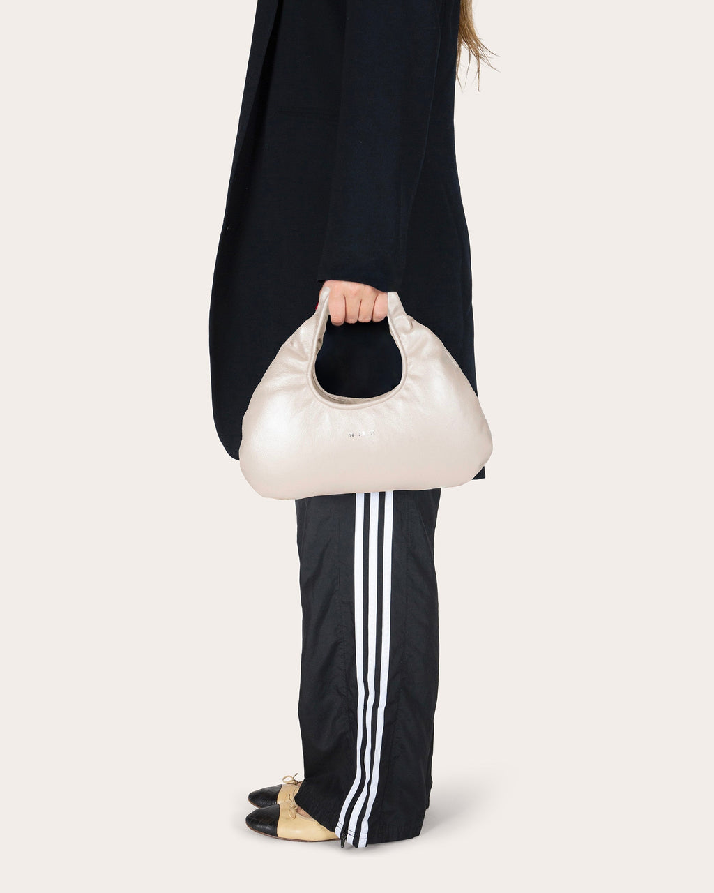 Micro Cloud Pearlescent-Leather Tote