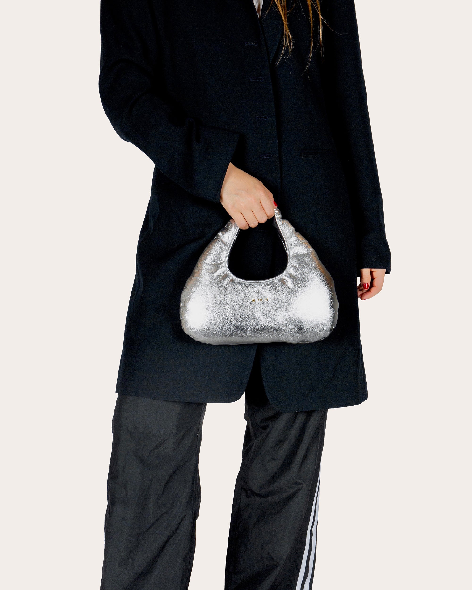 Micro Cloud Metallic-Leather Tote