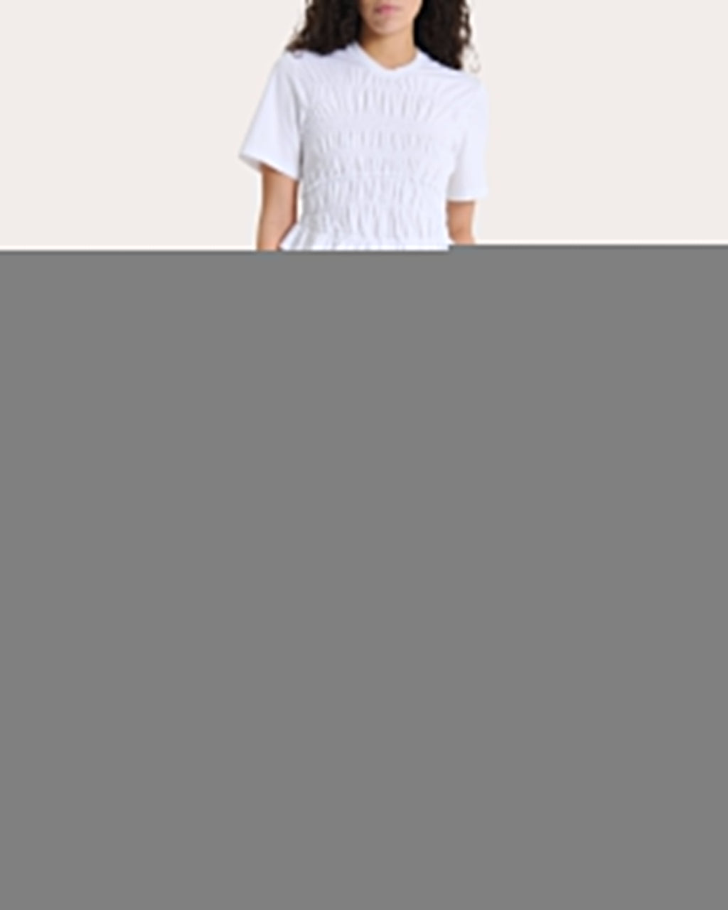Oasis Smocked Stretch-Cotton Top