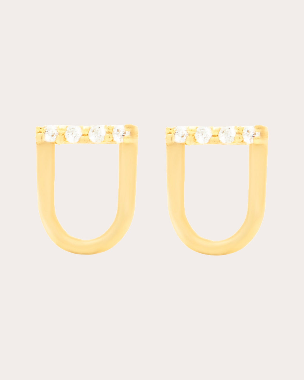 Edge Mini 14K Gold Diamond Link Earrings