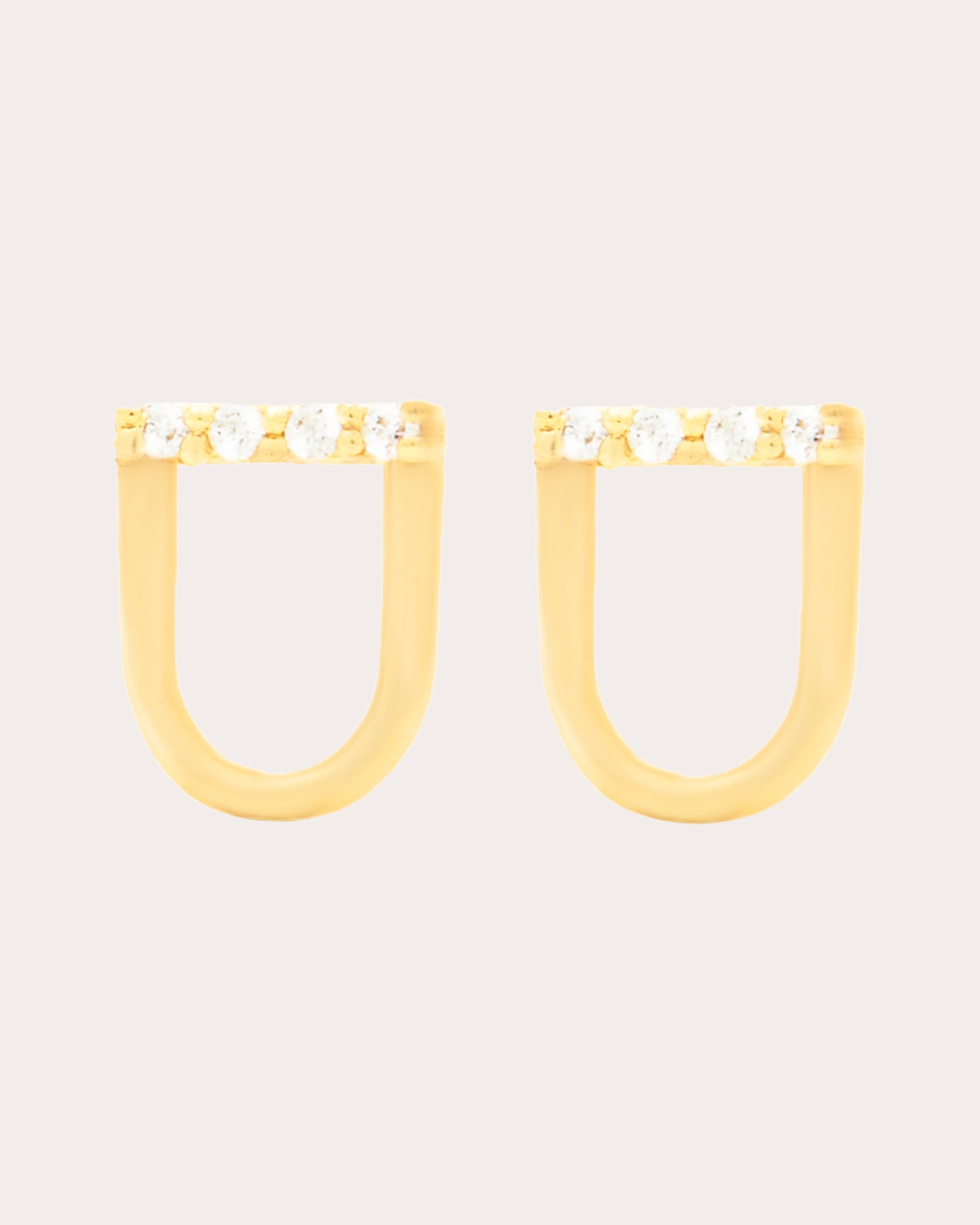 Edge Mini 14K Gold Diamond Link Earrings