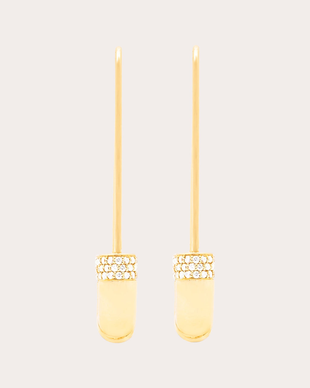 Crew 14K Gold Diamond Tube Earrings