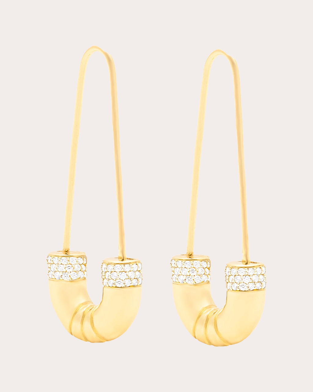 Crew 14K Gold Diamond Tube Earrings