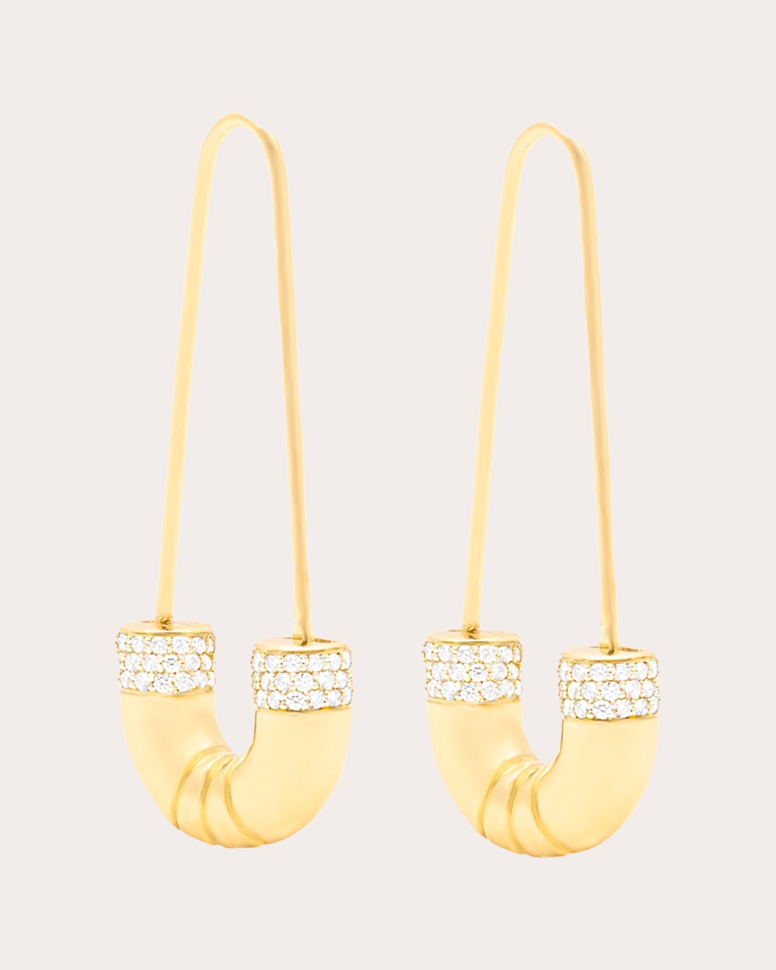 Crew 14K Gold Diamond Tube Earrings
