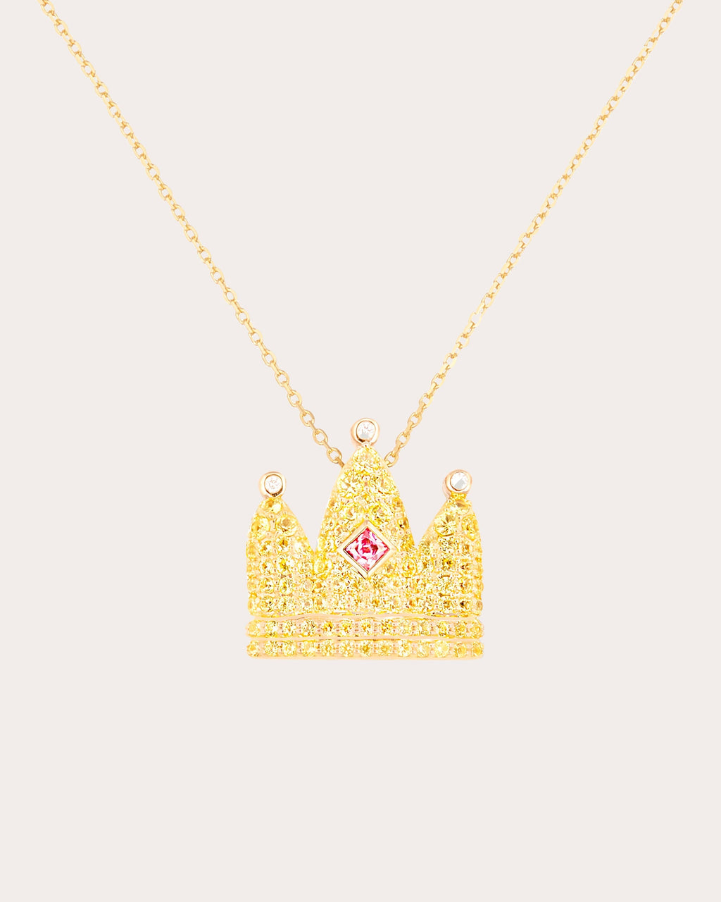Juju Crown 14K Gold Multi-Stone Pendant Necklace