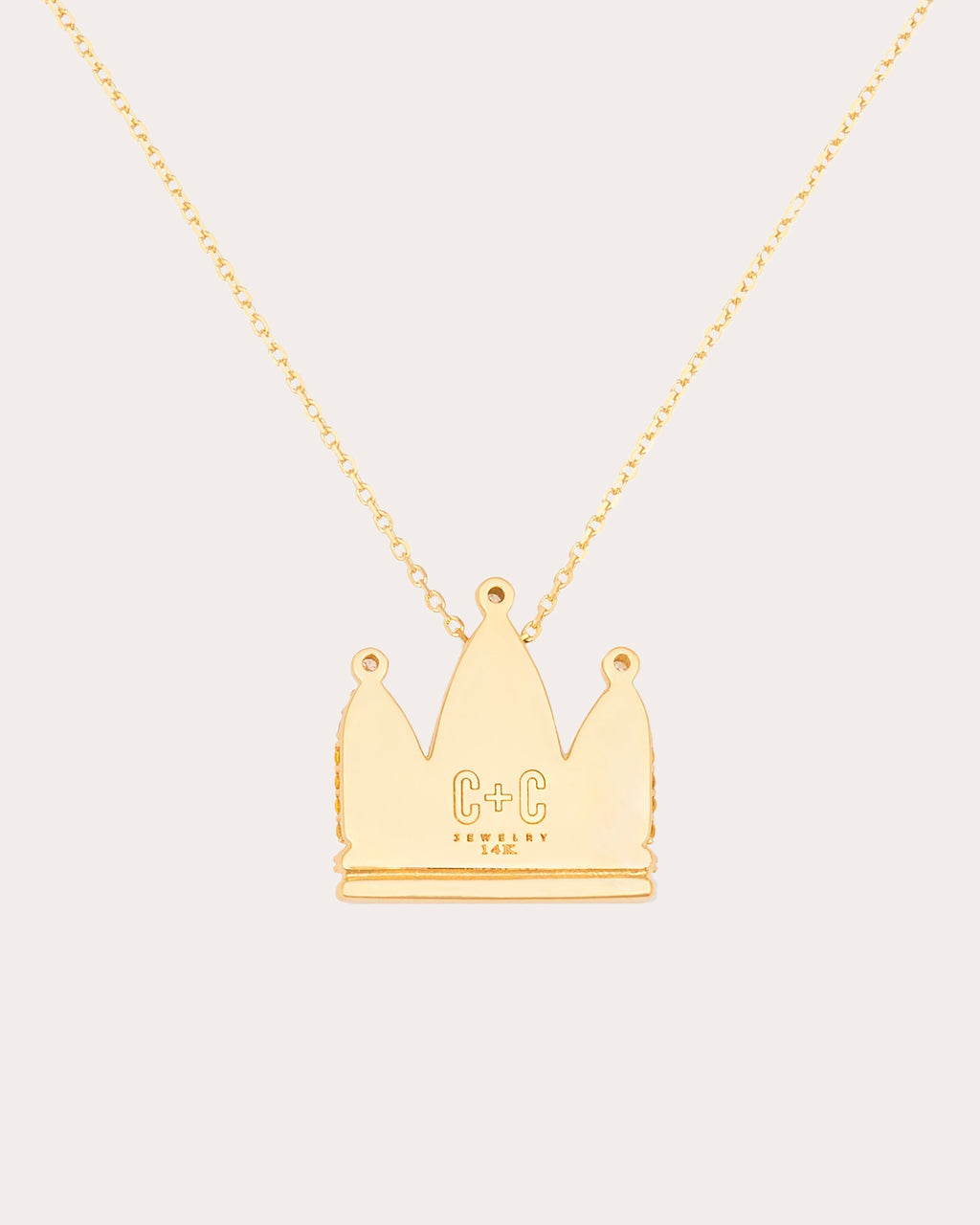 Juju Crown 14K Gold Multi-Stone Pendant Necklace