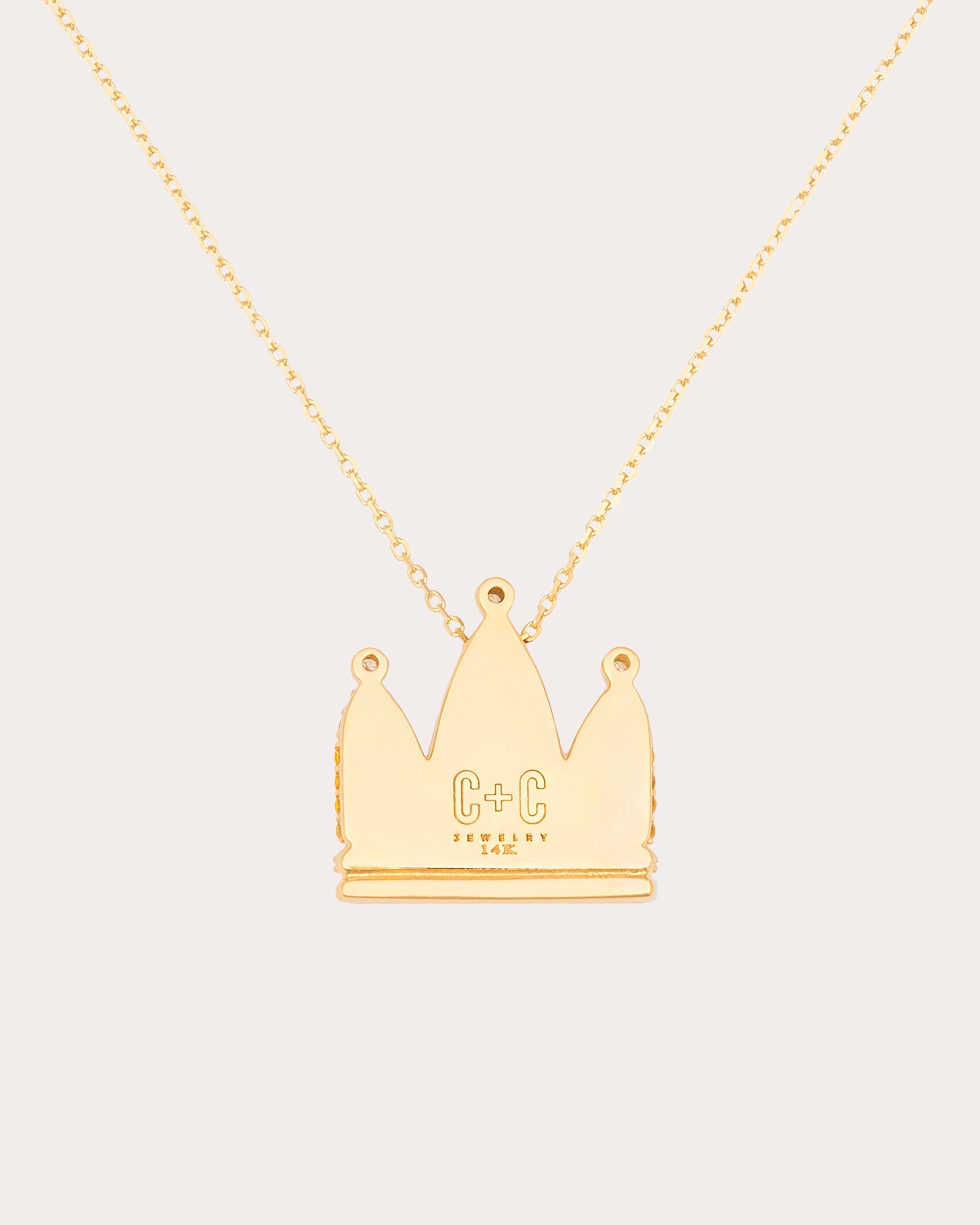 Juju Crown 14K Gold Multi-Stone Pendant Necklace