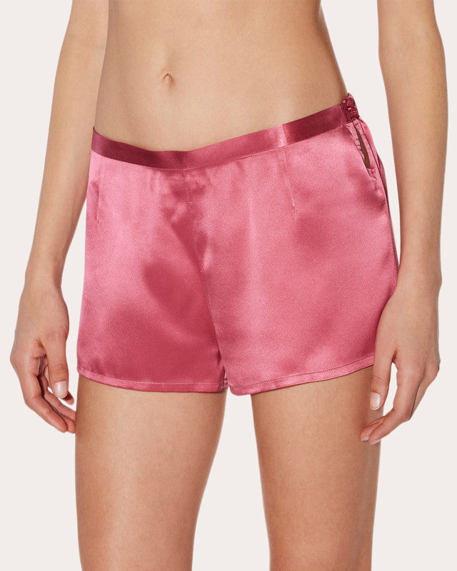 Silk-Satin Pajama Shorts
