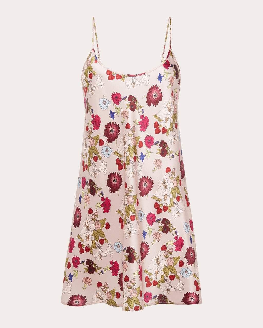 Floral-Print Silk-Satin Chemise