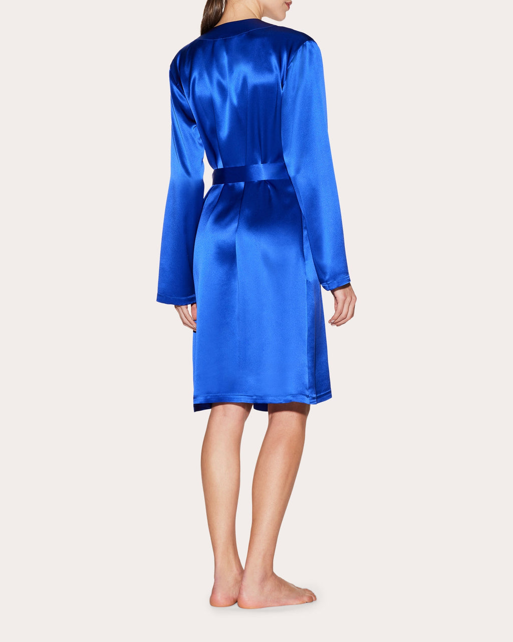 Belted Silk-Satin Robe