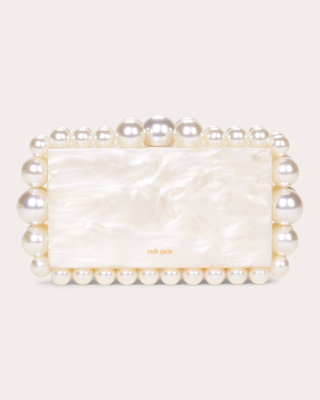 Eos Beaded Marbled Acrylic Clutch