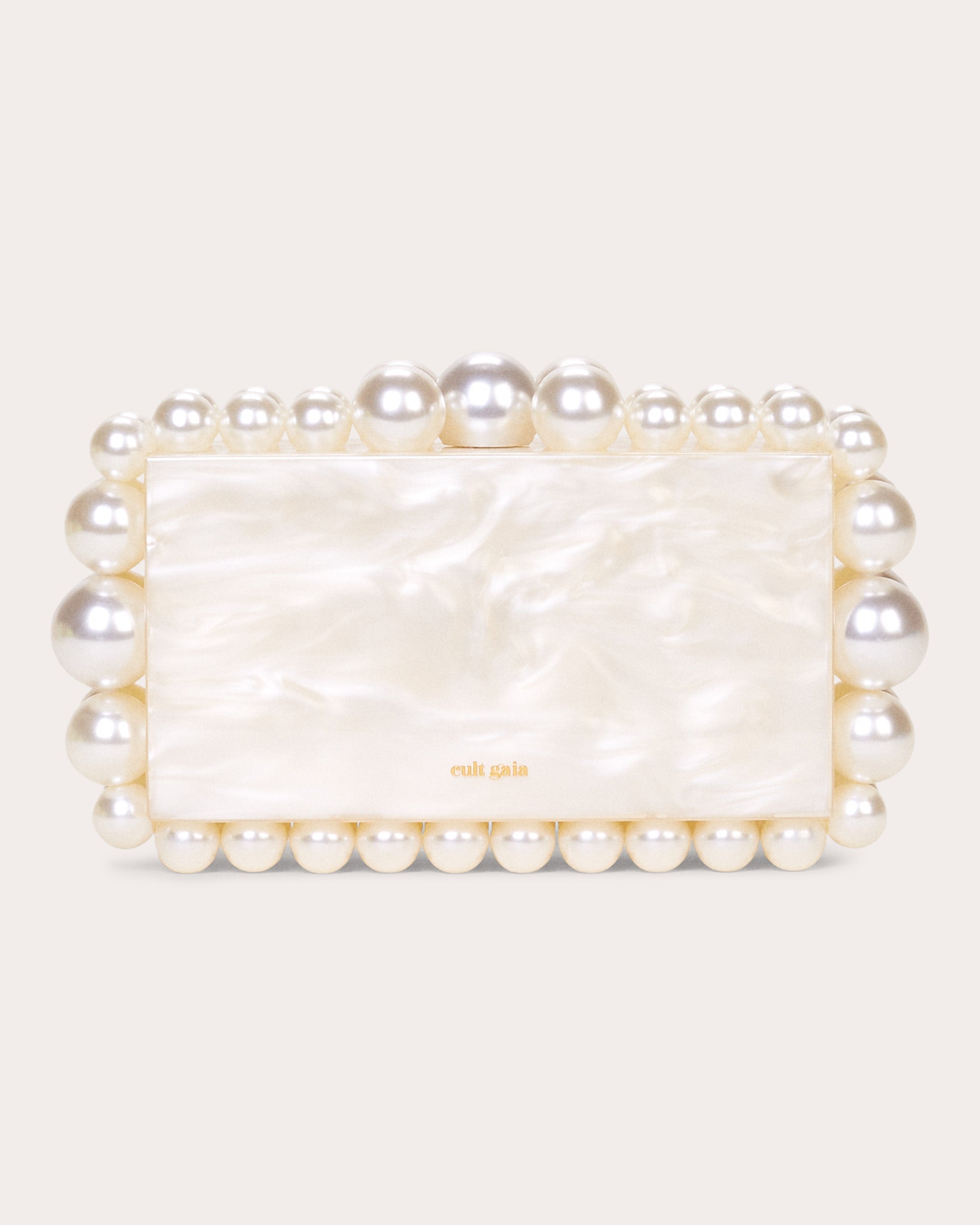 Eos Beaded Marbled Acrylic Clutch