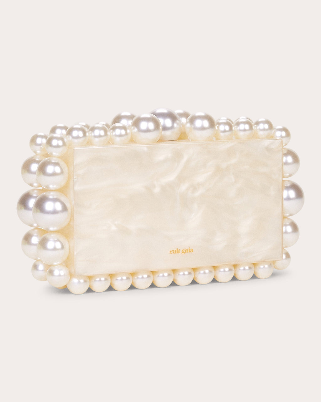 Eos Beaded Marbled Acrylic Clutch