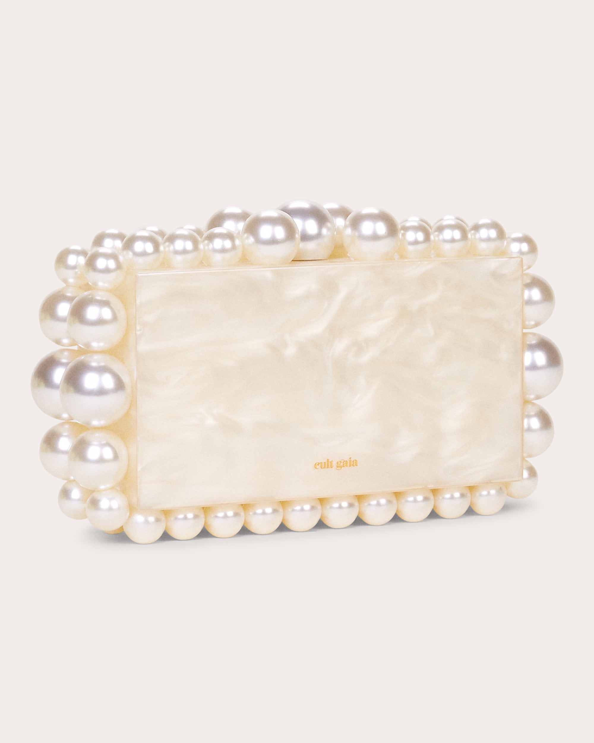 Eos Beaded Marbled Acrylic Clutch