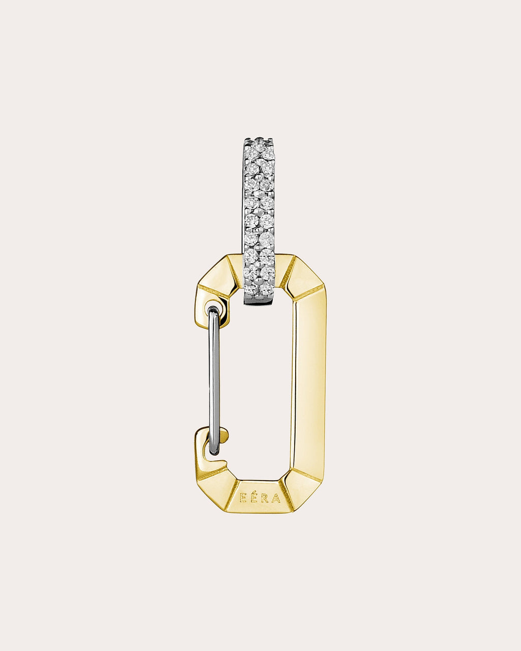 Big Chiara 18K Two-Tone Gold and Diamond Single Earring