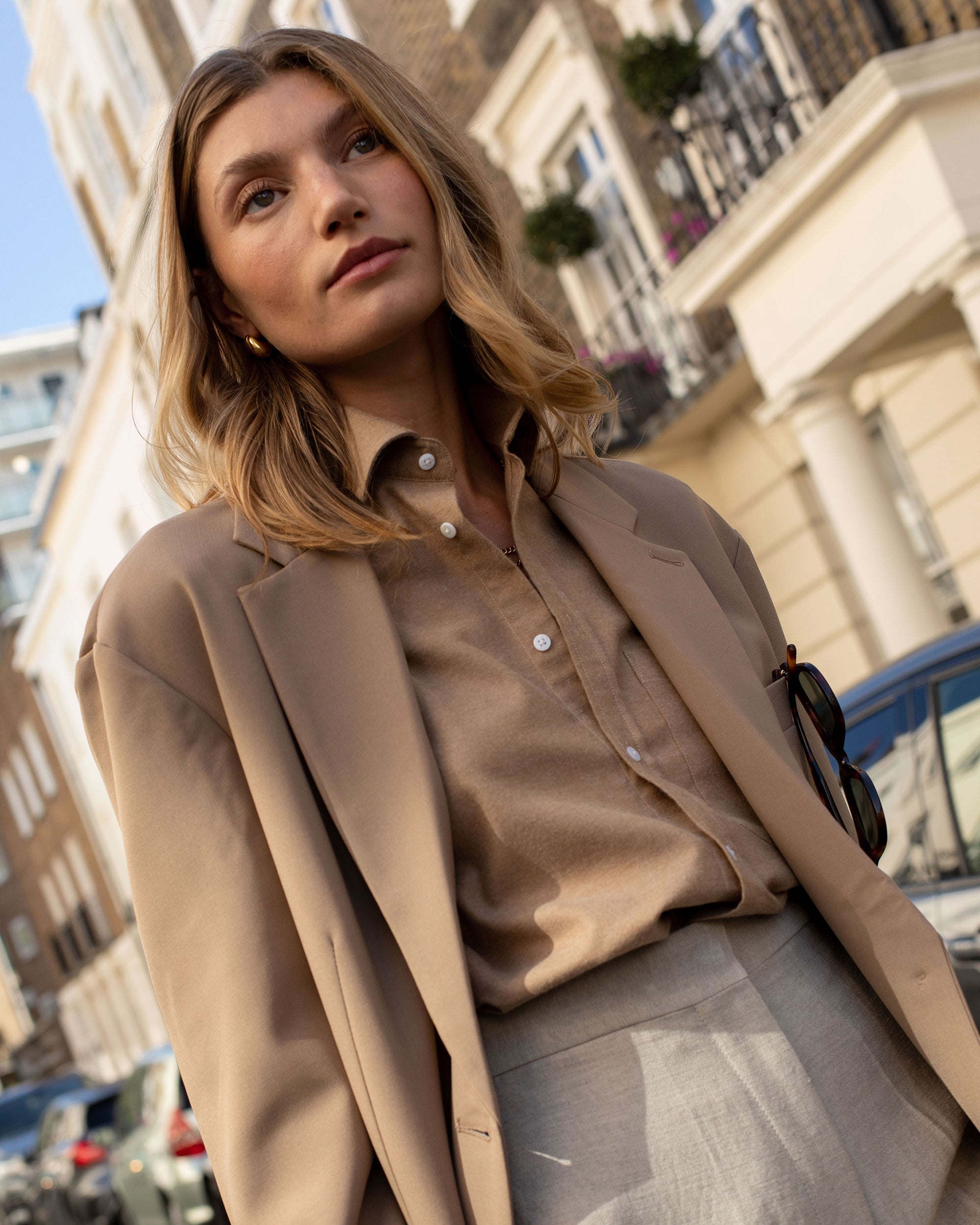 The Classic Brushed Cotton-Cashmere Blend Shirt