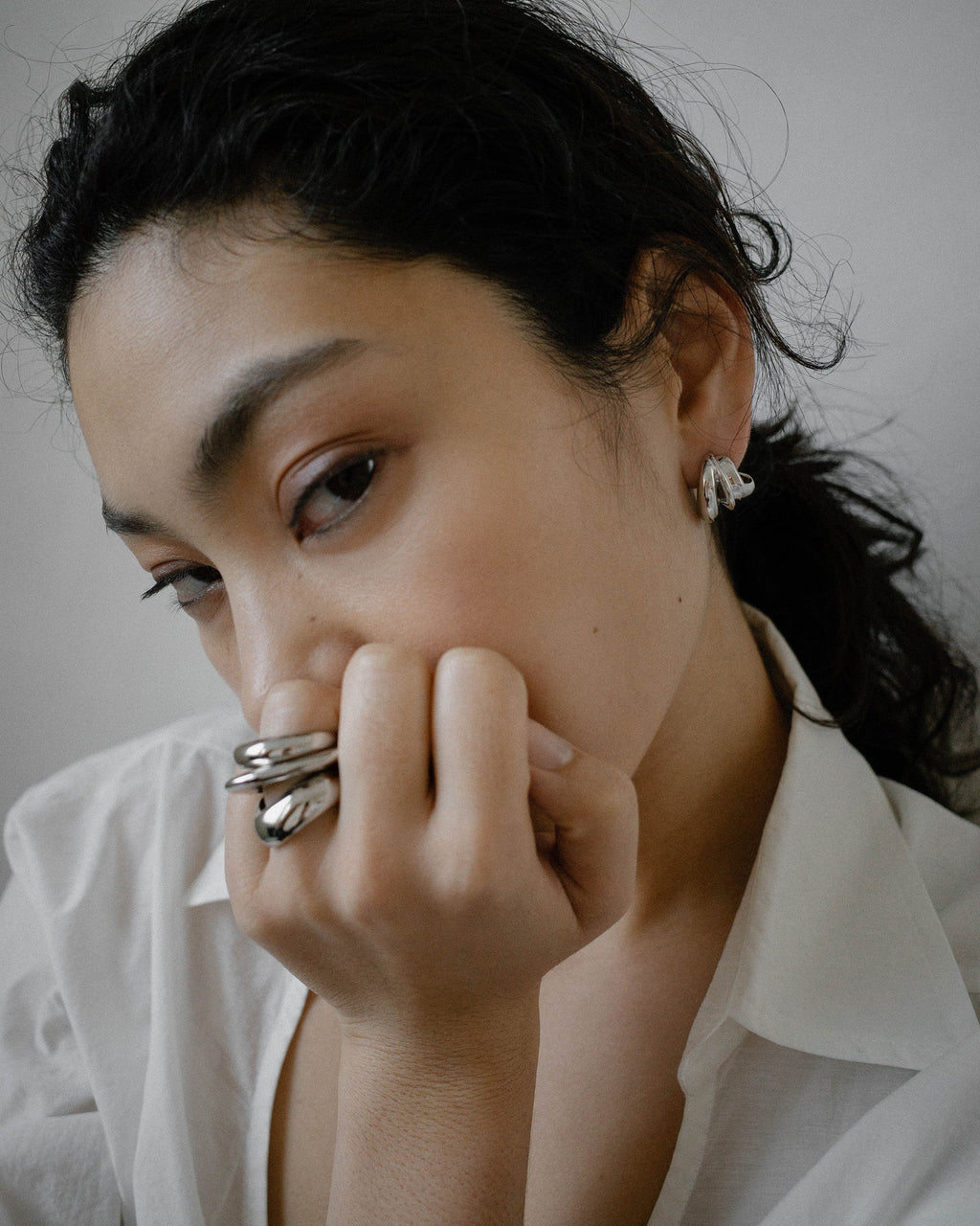 Dollop 18K Gold-Plated Silver Hoop Earrings