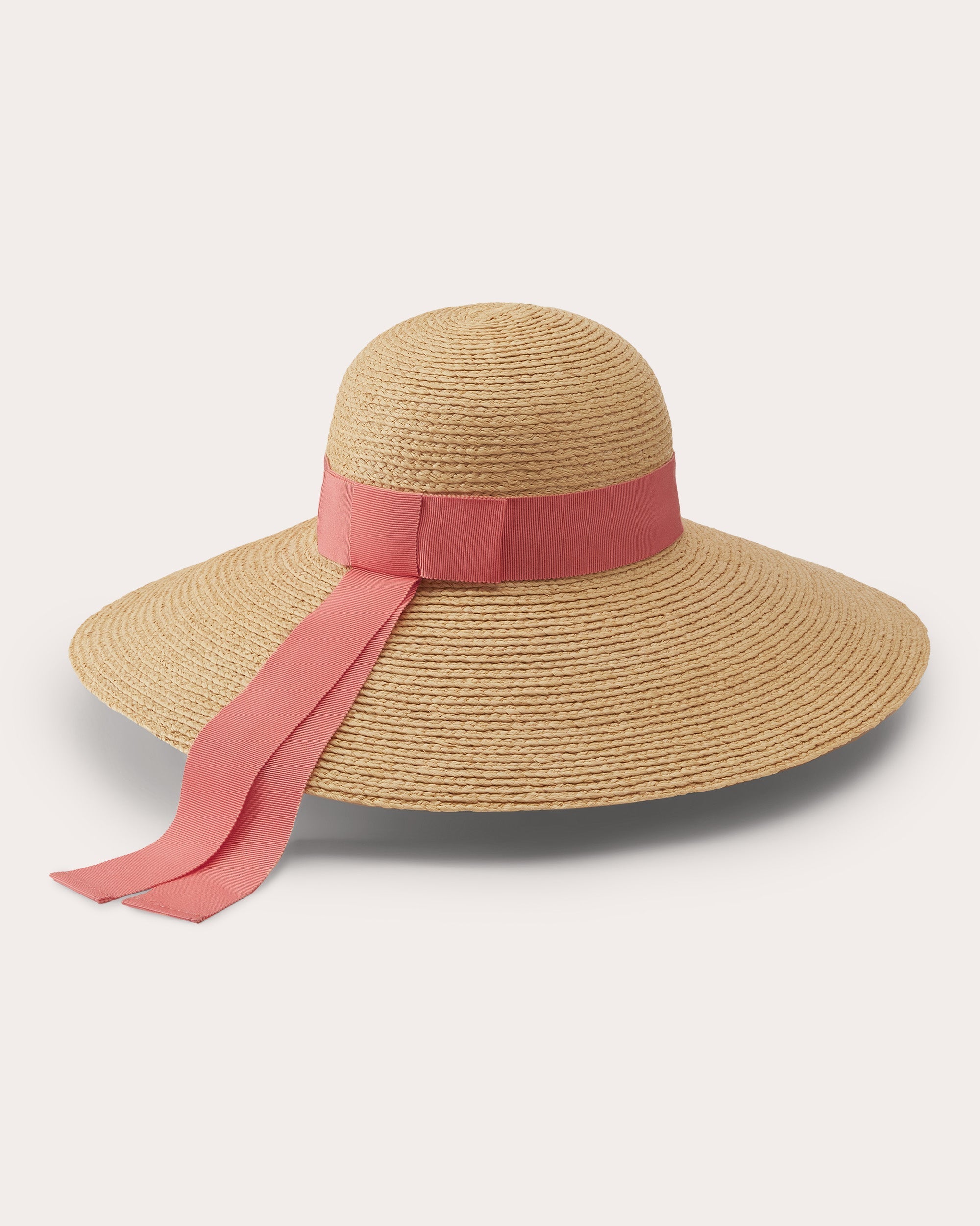 Cori Grosgrain-Trimmed Raffia Sun Hat