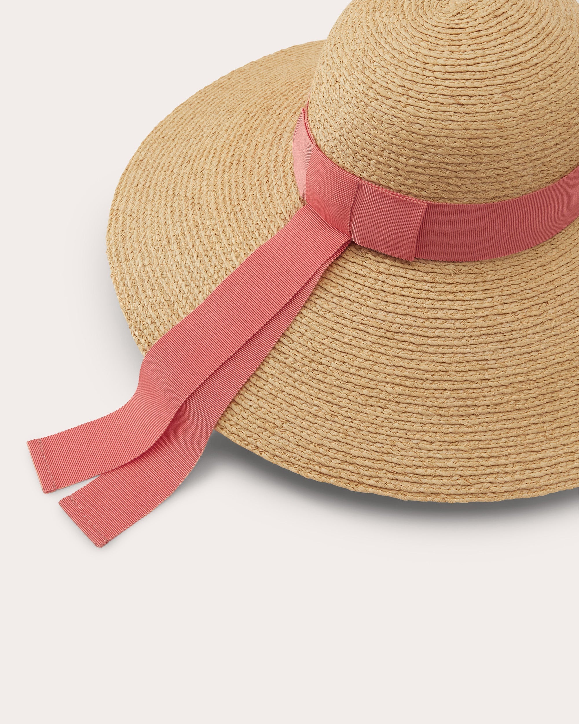 Cori Grosgrain-Trimmed Raffia Sun Hat