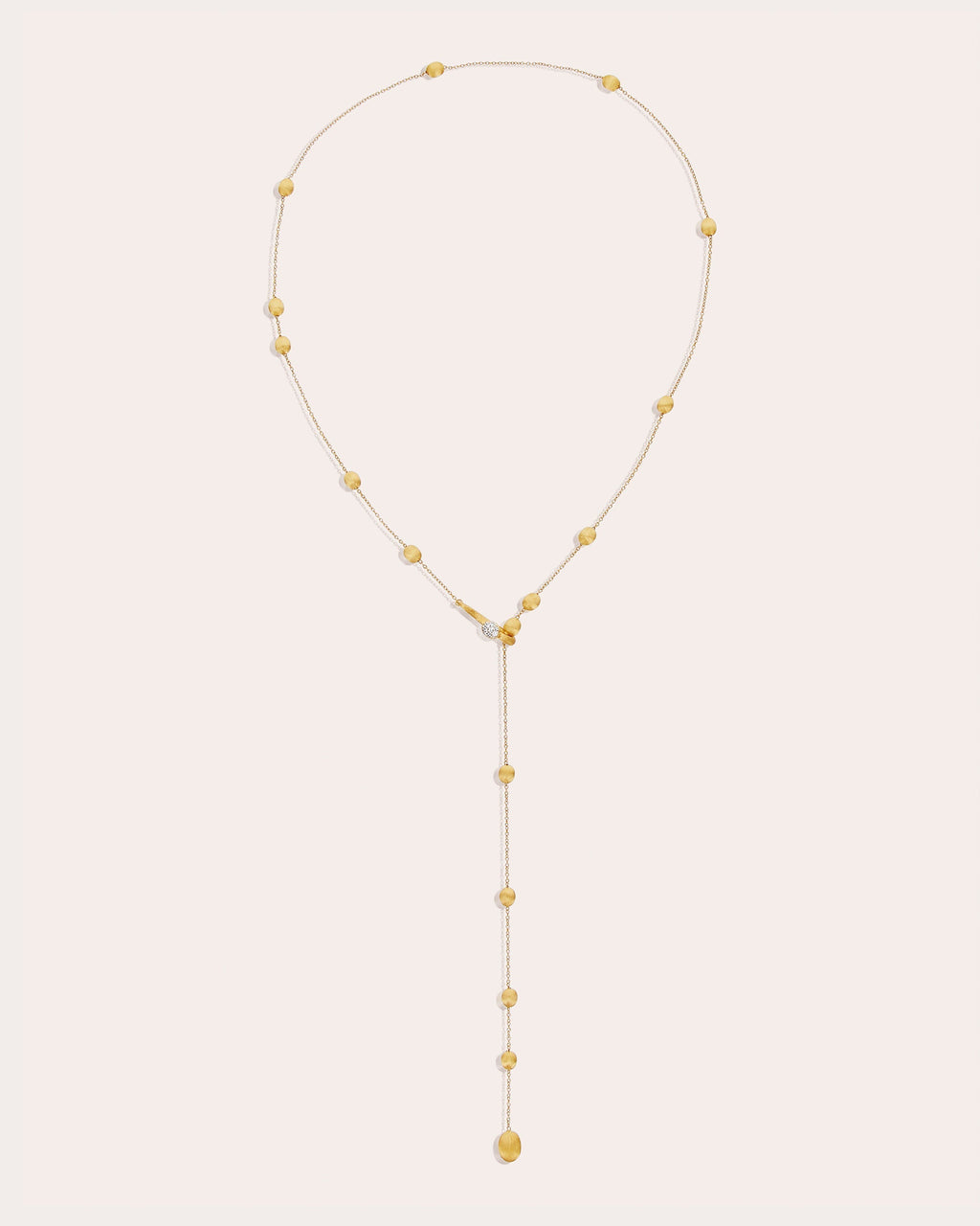 Soffio 18K Gold Diamond Lariat Necklace