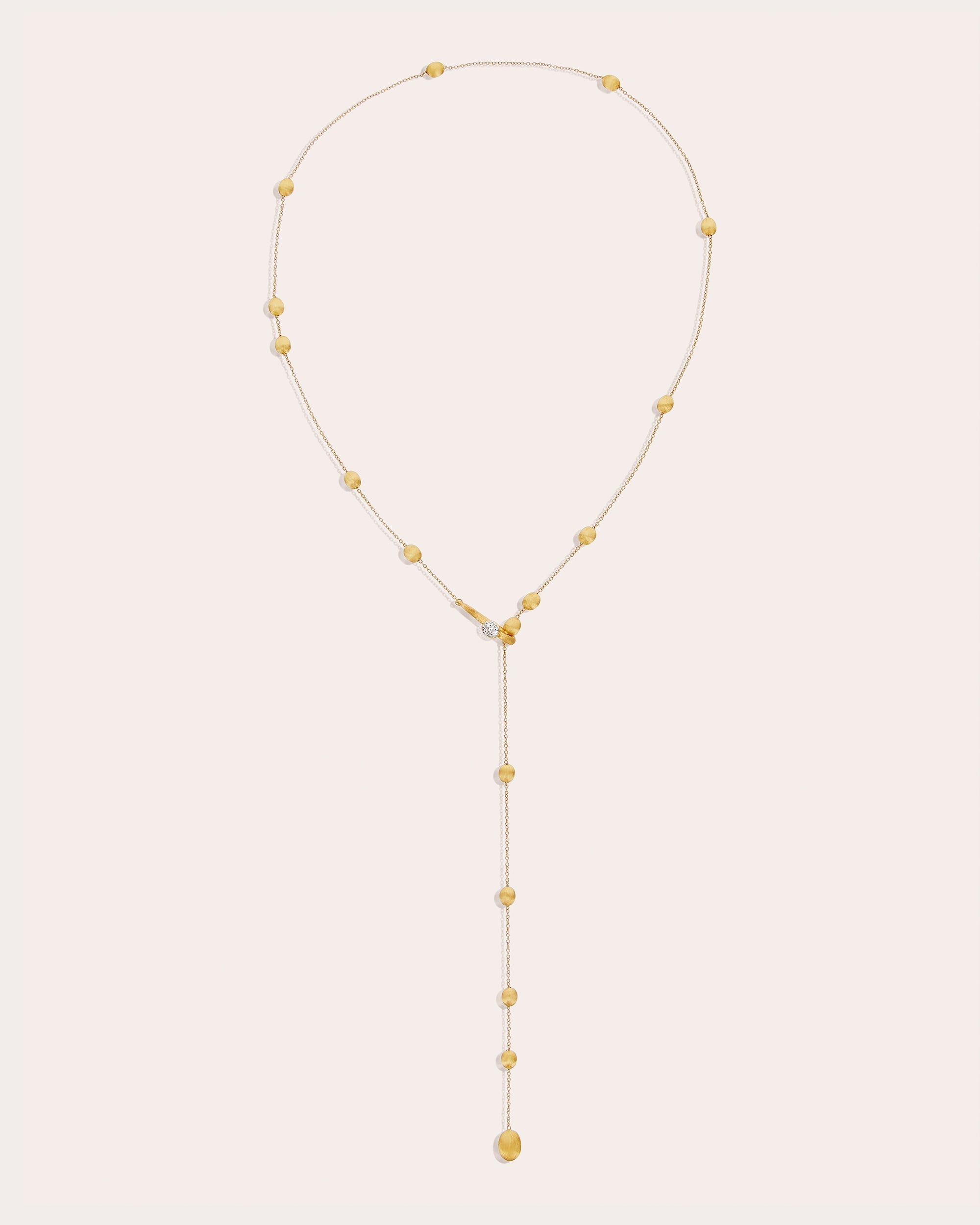 Soffio 18K Gold Diamond Lariat Necklace