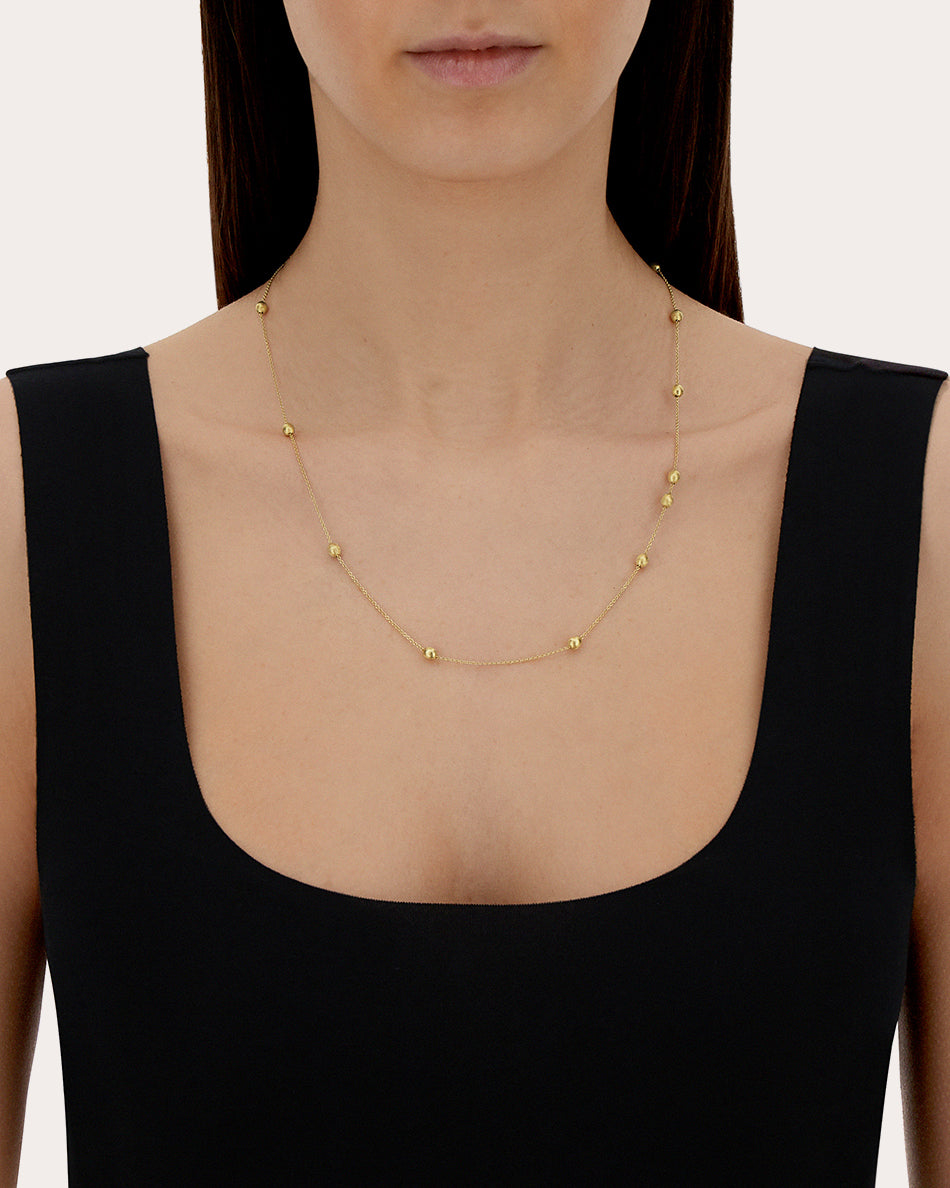 Soffio 18K Gold Diamond Lariat Necklace