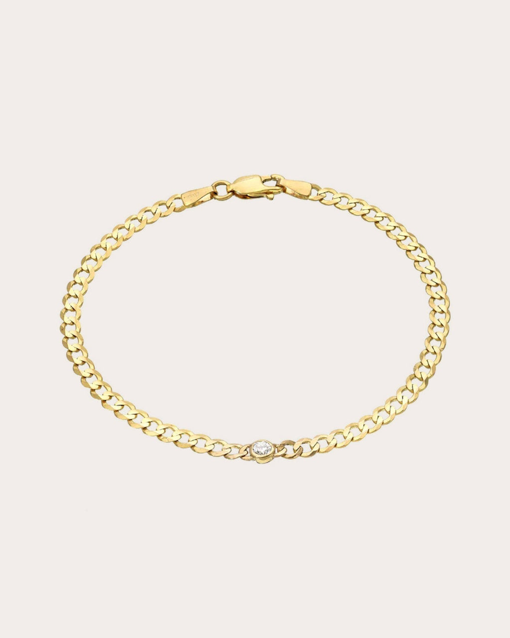 14K Gold Diamond Cuban Link Bracelet