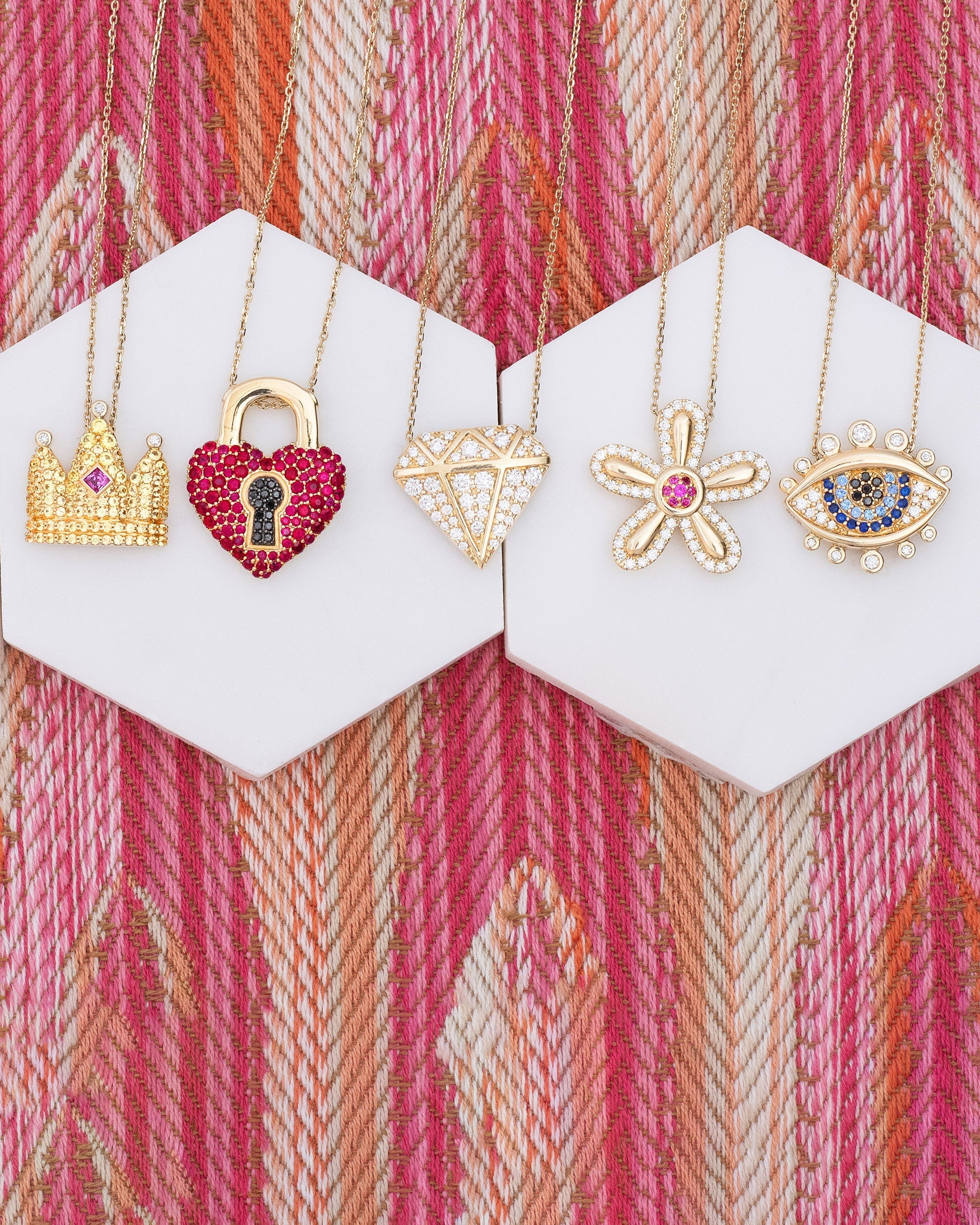 Juju 14K Gold Diamond Charm Pendant Necklace