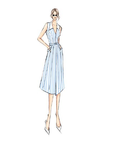 Isadora Pleated Striped Cotton-Silk Blend Midi Dress
