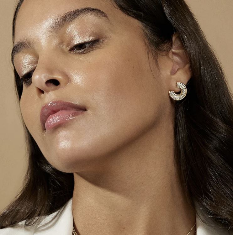 Midi Revival 14K Gold Diamond Stud Earrings
