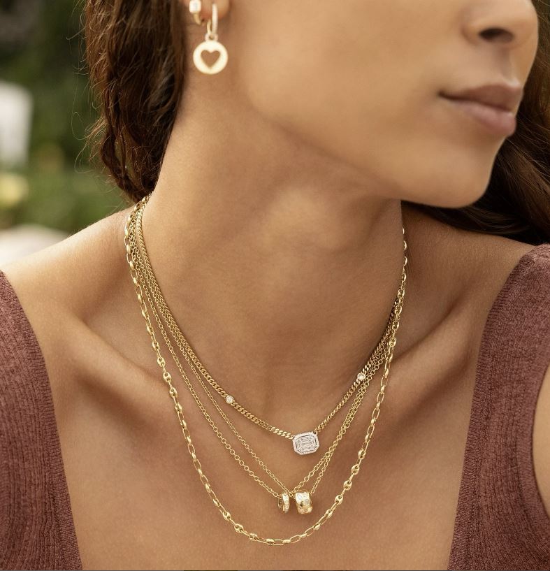 14K Gold Diamond Enhancer Pendant Necklace