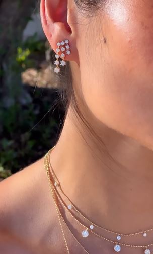 Floating 18K Gold Diamond Earrings