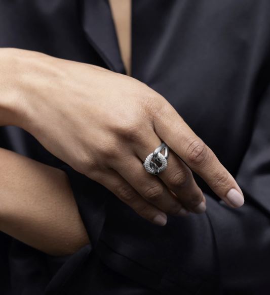 Mariner Love Knot Sterling Silver Diamond Ring