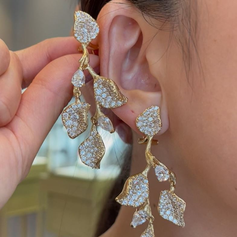 Galatea 18K Gold and Rhodium Vermeil Lab-Grown Diamond Earrings