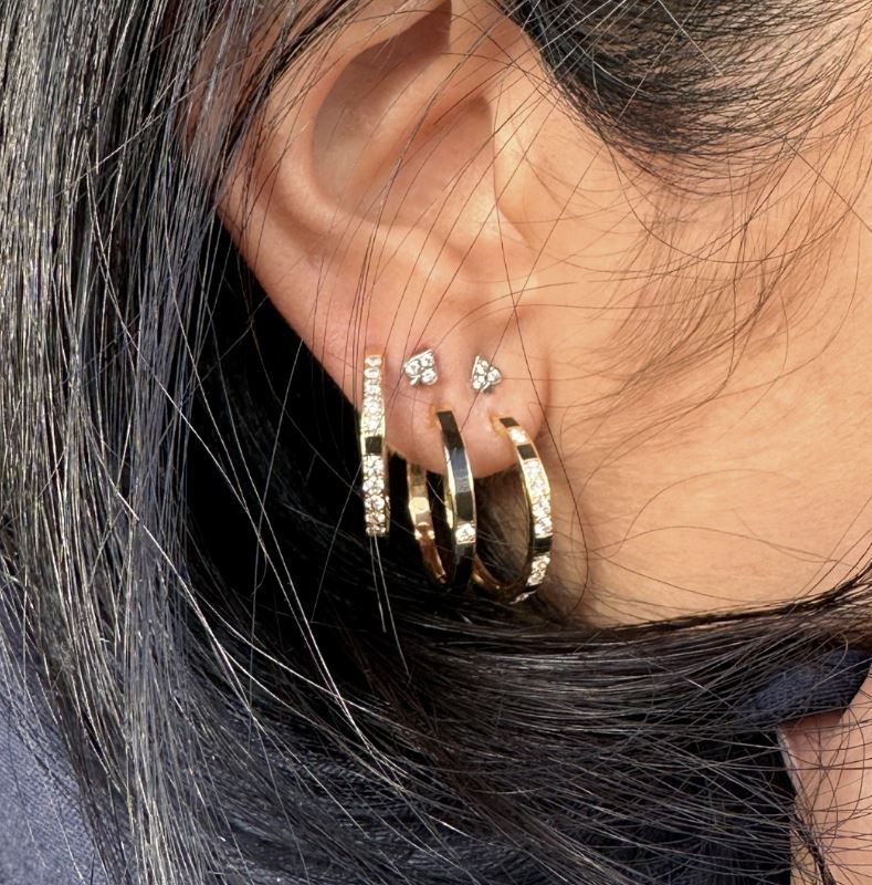 Songe 18K Gold Lacquer and Lab-Grown Diamond Single Earring