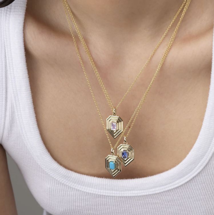 Revival 14K Gold Amethyst Teardrop Pendant Necklace